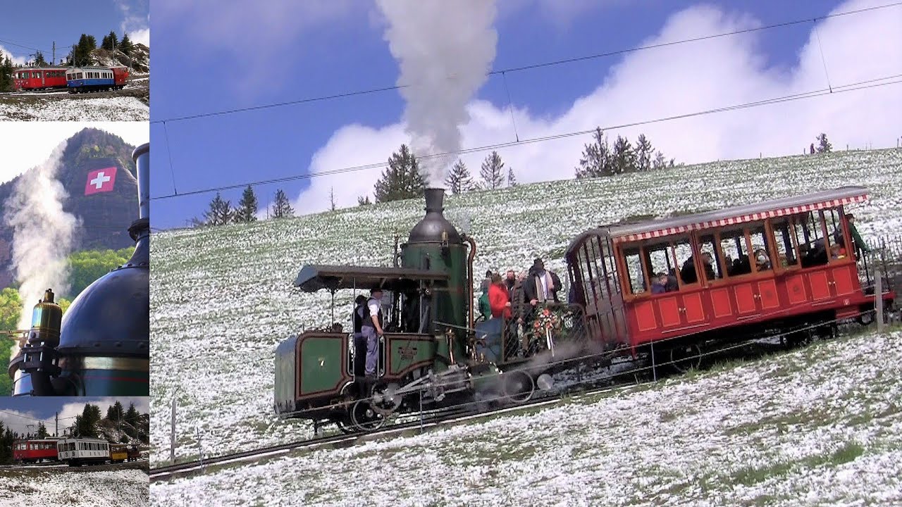 150 Jahre Rigi Bahnen - Lok Nr. 7 und Fahrzeugparade