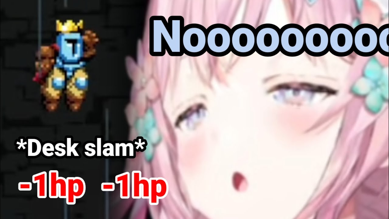 This game broke Koyori so bad, Now her desk is crying for help...