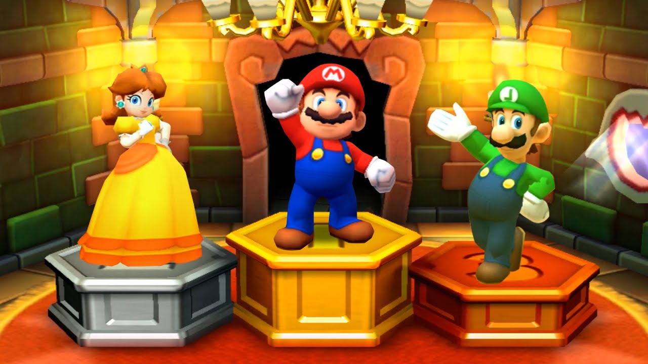 【マリオパーティスターラッシュ】ミニゲームマリオVsルイージVsデイジーVsドンキーコング(最強CPU｢たつじん」)
