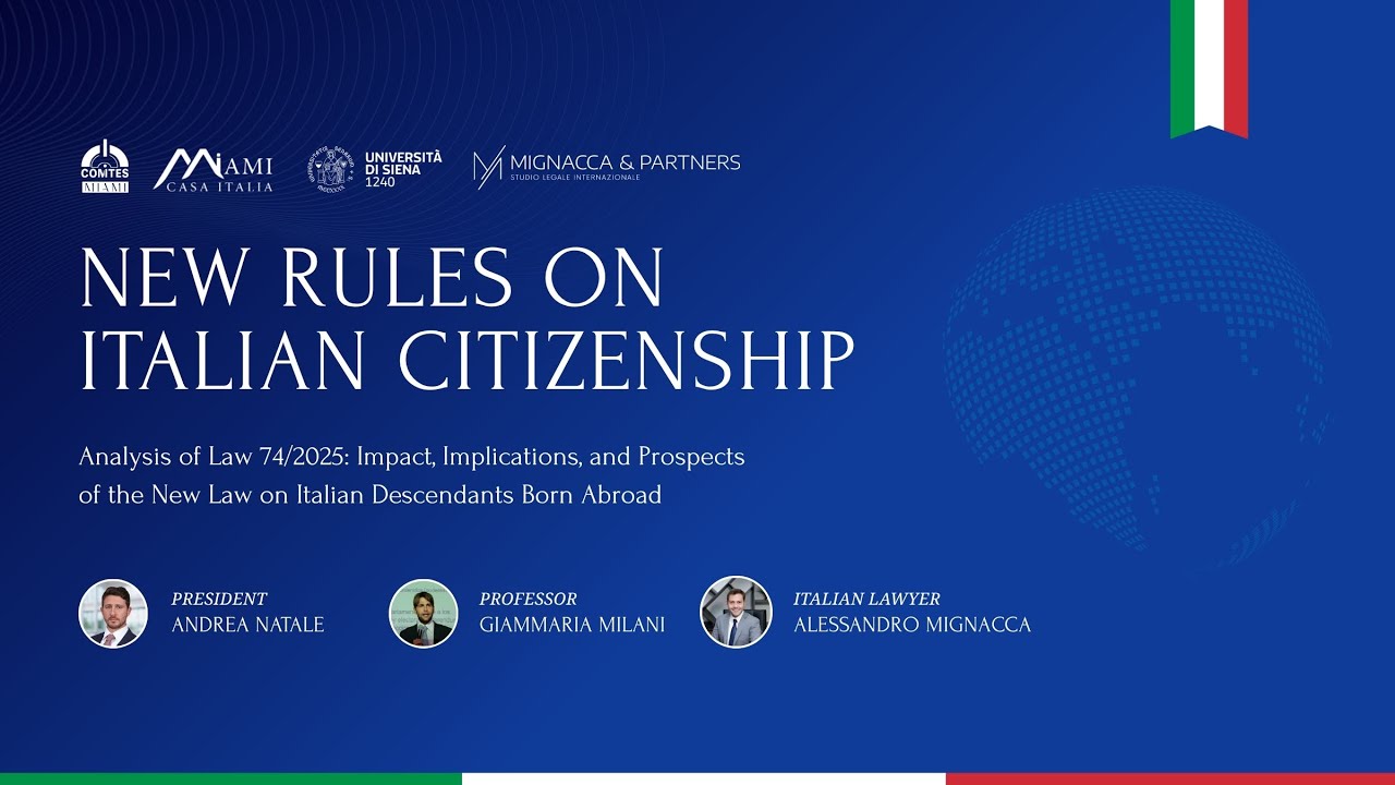 New Rules on Italian Citizenship - Analysis of Law 74/2025