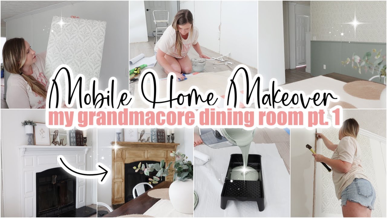 ✨ MOBILE HOME MAKEOVER // dining room part one // cottagecore grandmacore aesthetic // double wide