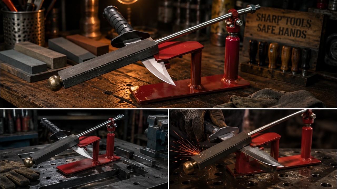 JİLET GİBİ BIÇAK BİLEME (TAŞLAMA) APARATI - knife sharpening jig