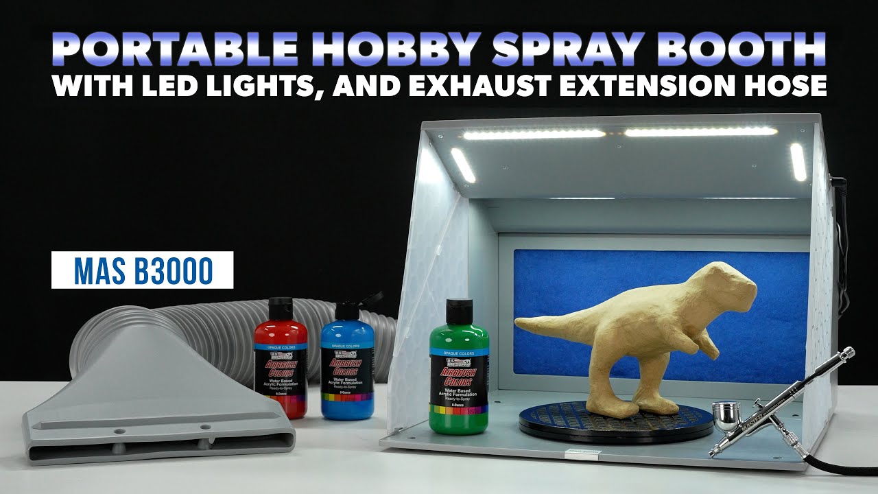 Master Airbrush Portable Hobby Airbrush Paint Spray Booth