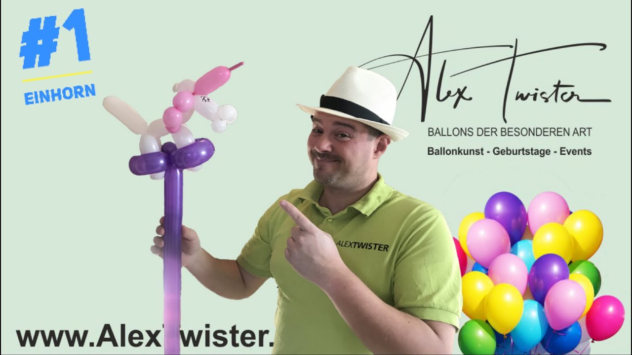 Das Echte Einhorn!  Ballonmodellage Anleitung Einhorn #1 - Balloon Twisting - Unicorn Tutorial