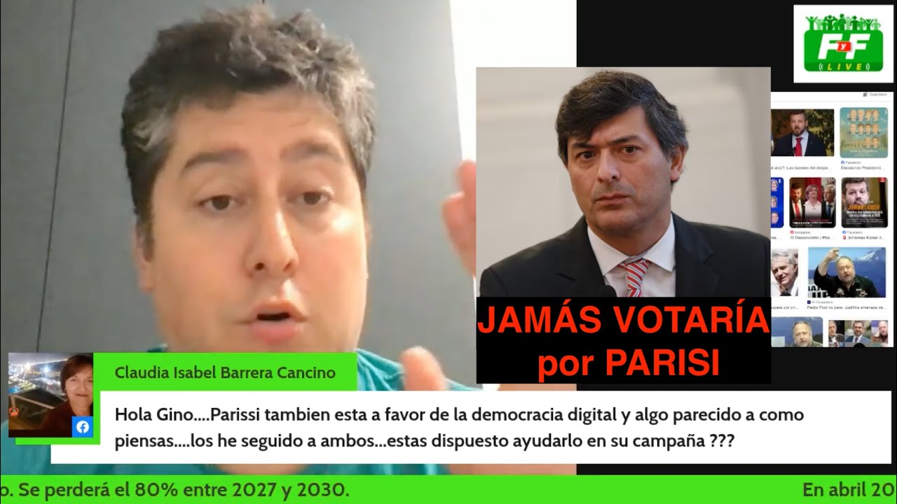 Gino Lorenzini: JAM&Aacute;S votar&iacute;a por Franco Parisi, &iquest;por qu&eacute;? Los motivos en s&oacute;lo 4 minutos.