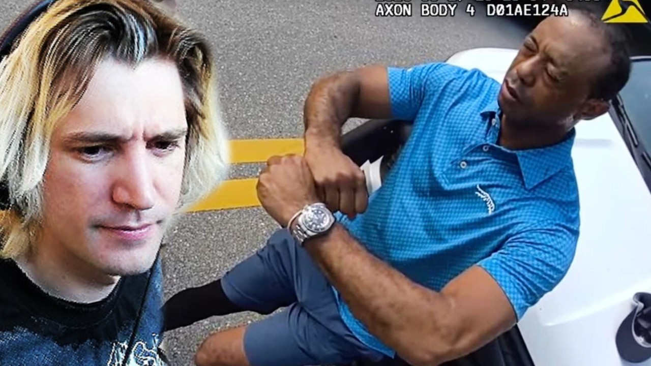 Tiger Woods DUI Arrest Bodycam Released | xQc Reacts
