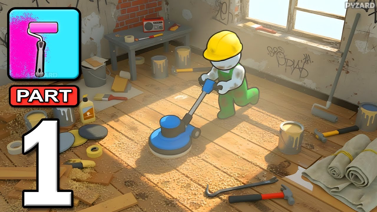 Flooring Master - Gameplay Walkthrough Part 1 - Backyard & Home Master (Android, iOS)