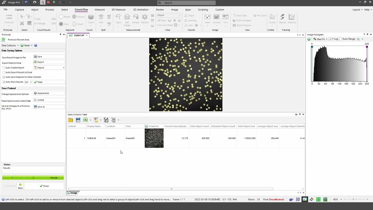 Image-Pro v11: Essentials Protocols - Percent Area
