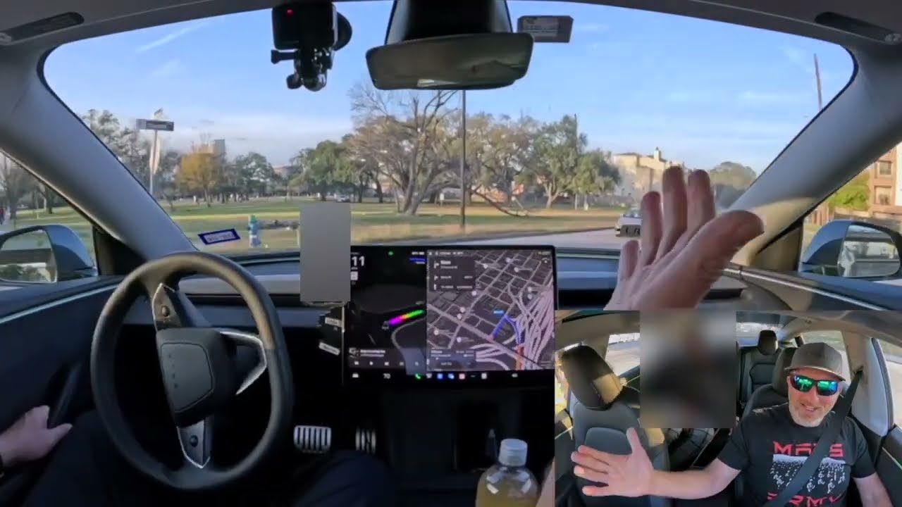 Первые впечатления от системы FSD Tesla с бабушкой и дочерью, а также студенткой Техасского южног...
