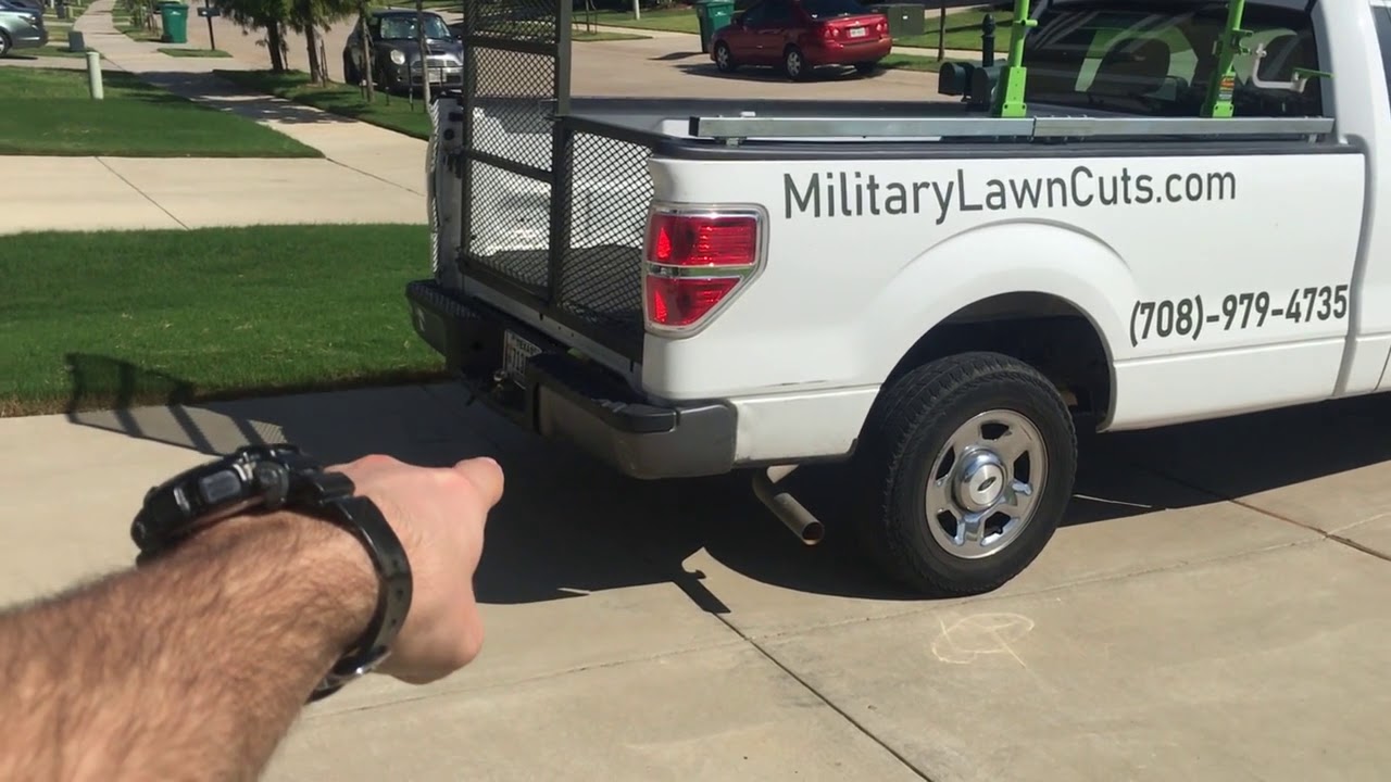 Newly Installed Lawn Care Ramp on Bed of Pickup Truck