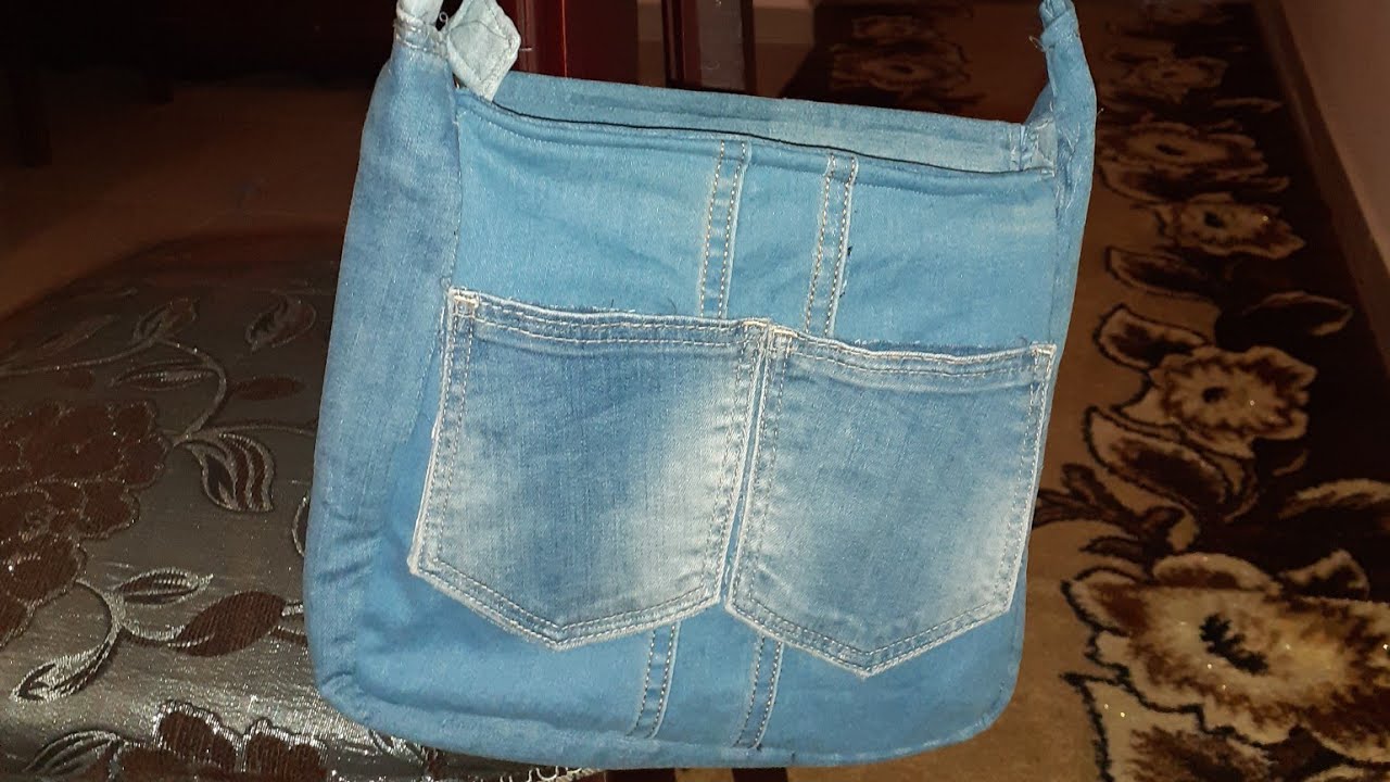 طريقه عمل شنطه كروس من الجينز روعه لا يفوتك😍😍😍