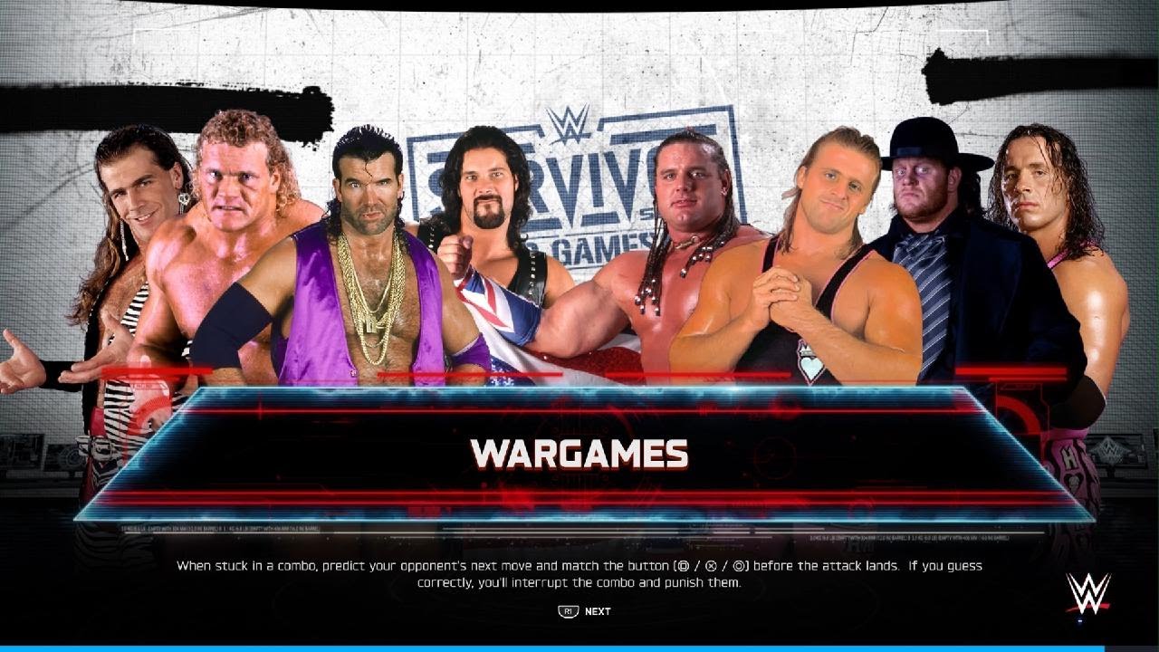 WARGAMES Razor Ramon Sid Justice Diesel HBK vs Owen Hart British Bulldog Undertaker Bret Hart