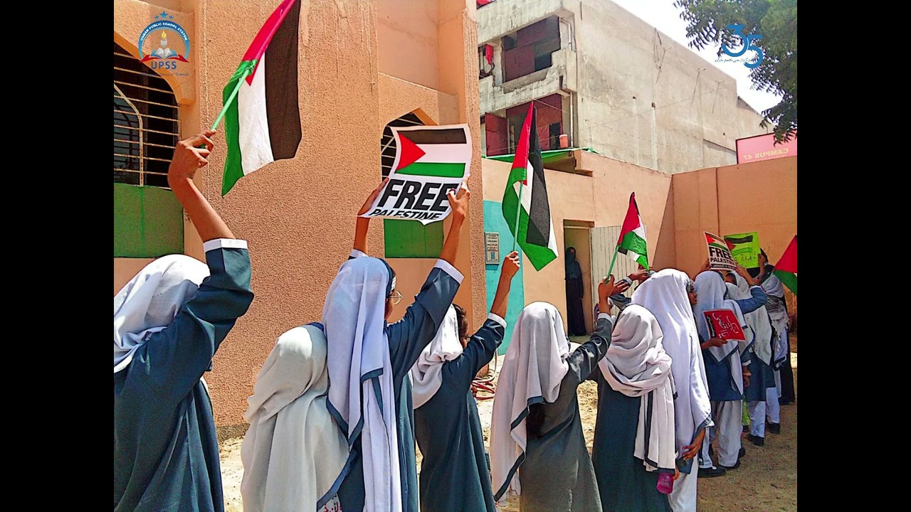 Usman public school system Jalsa for Palestinians