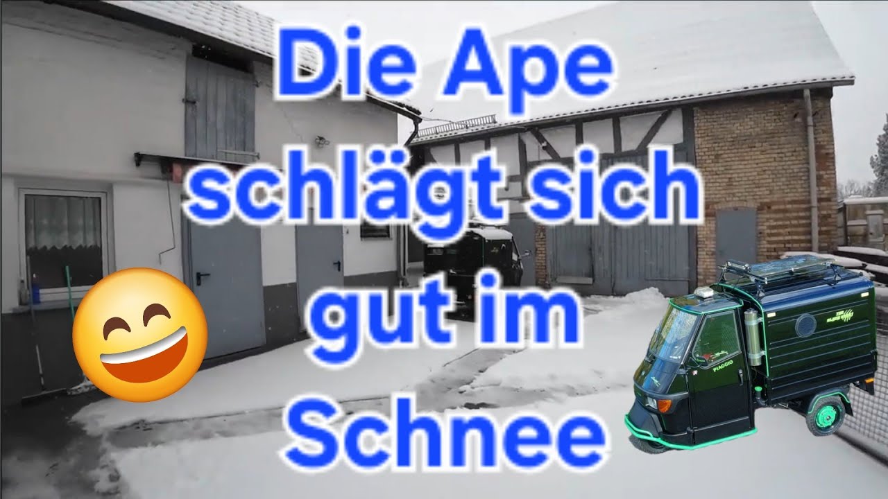 APE 50 # Piaggio # Die Ape schlägt sich gut im Schnee