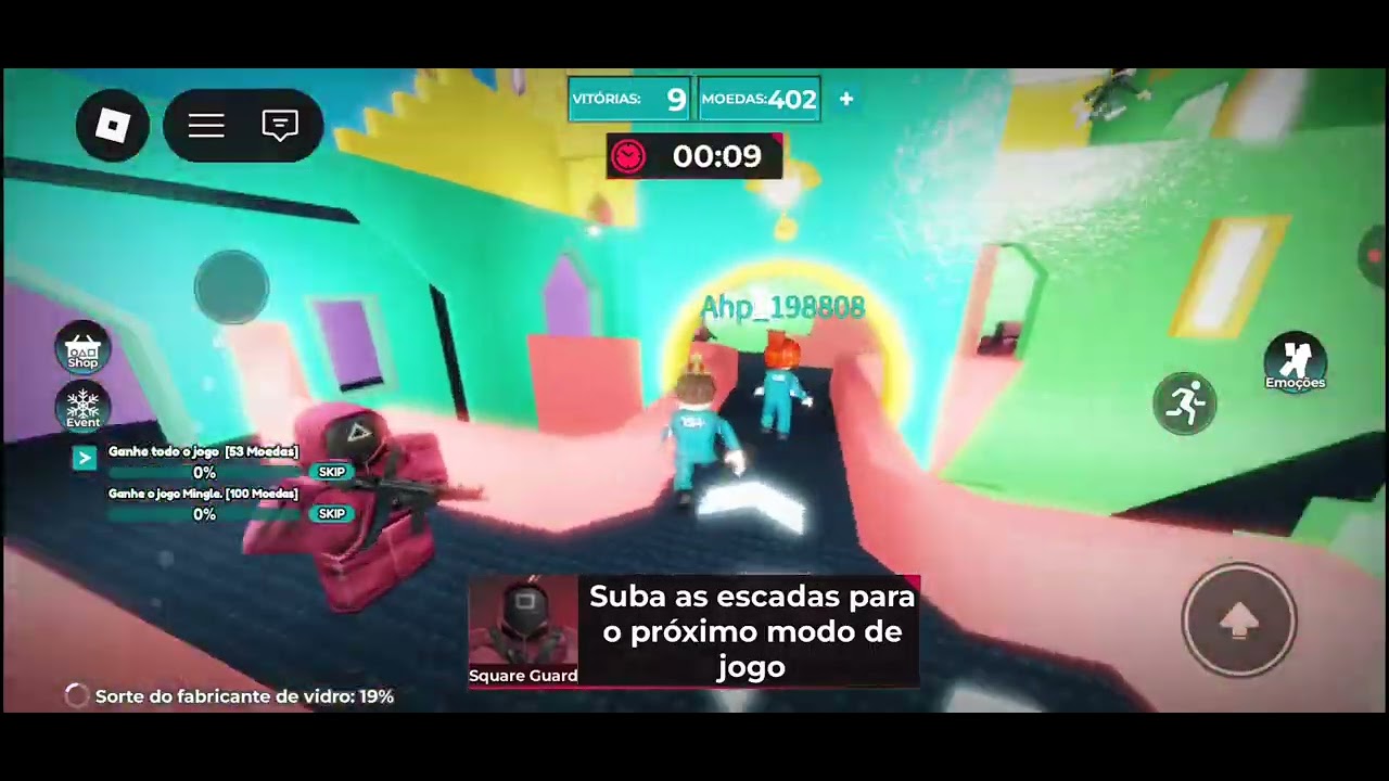 Joguei squid game mas lagou muito