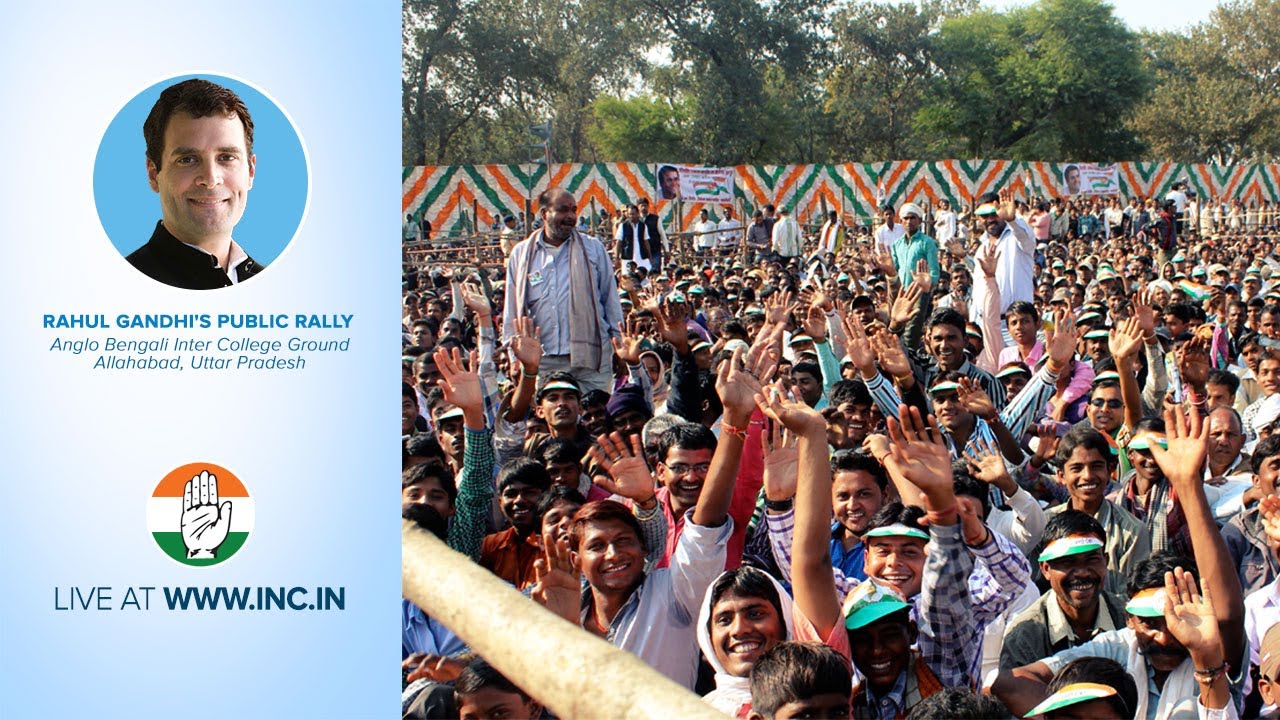 Rahul Gandhi's Public Rally at  Allahabad, Uttar Pradesh on 5th May 2014