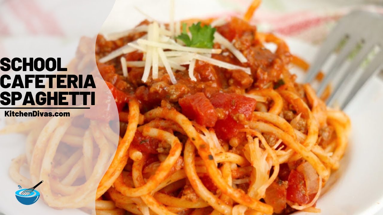 School Cafeteria Spaghetti