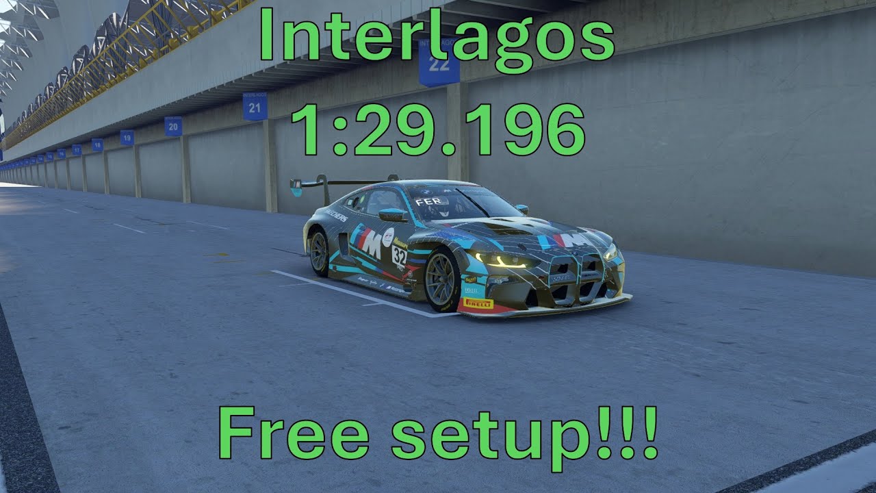 HOTLAP: BMW M4 GT3 - Interlagos - 1:29.196 (Assetto Corsa LFM) Free setup