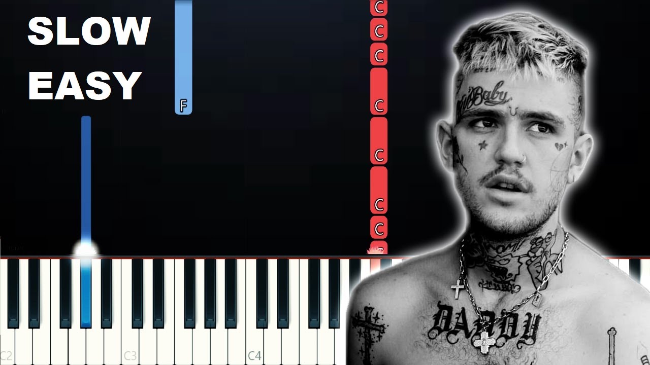 Lil Peep - Star Shopping (SLOW EASY PIANO TUTORIAL)