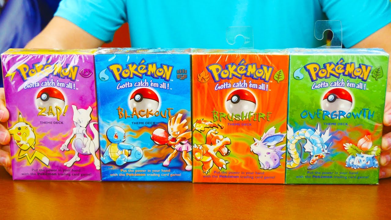 POKEMON TRADING CARD GAME BASE SET DECKS UNBOXING (1999)