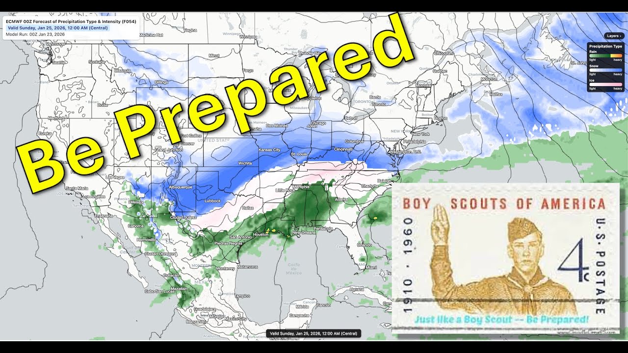 Jan 23, 2026: Major Winter Storm Commences | Updated Snow and Ice Forecasts | Increased Duration...