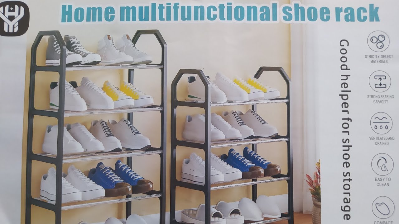 Home multifunctional shoe rack unboxing and install