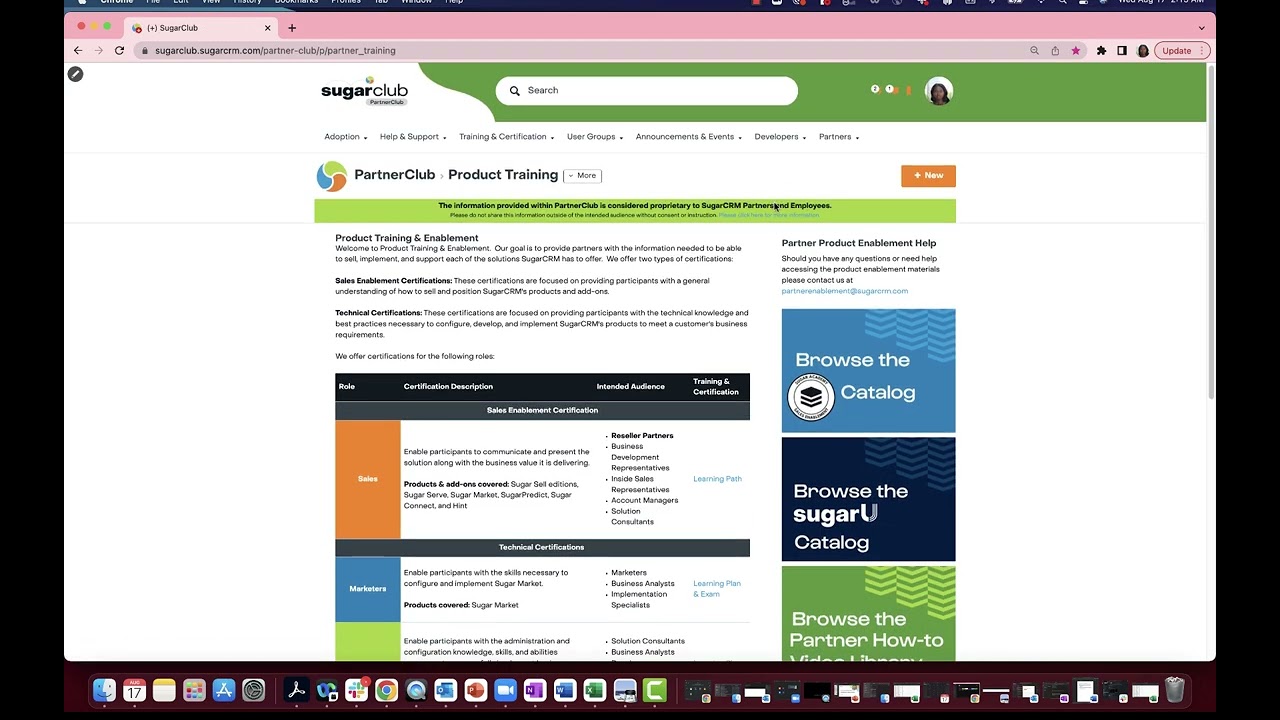 How to Access Sugar Sales Certification