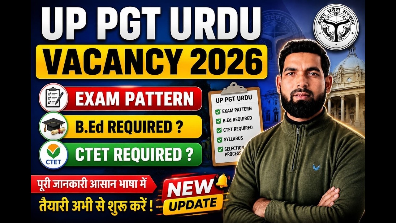 UP PGT URDU VACANCY 2026 / EXAM PATTERN / ELIGIBILITY CRITERIA / CTET REQUIRMENT||