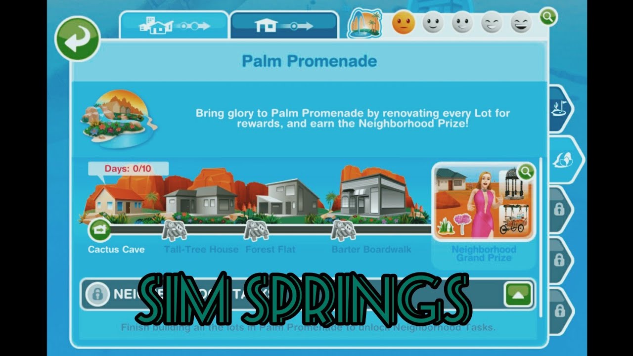 Sim Springs Palm Promenade - The Sims Freeplay. #thesimsfreeplay #thesims #games