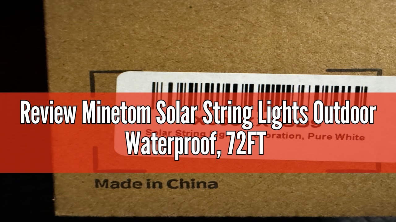 Review Minetom Solar String Lights Outdoor Waterproof, 72FT 200 LED Rope Lights with 8 Lighting Mode