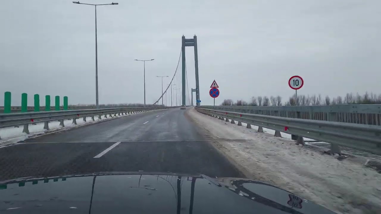 Дунайский мост в Браиле — зимние пейзажи (11.01.2026)