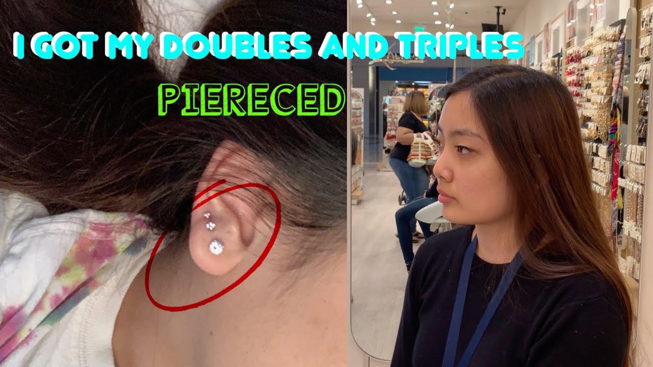 GETTING MY EARS PIERCED! (DOUBLES AND TRIPLES) W/OUT PARENT CONSENT UNDER 18~BROOKE&ESTHER
