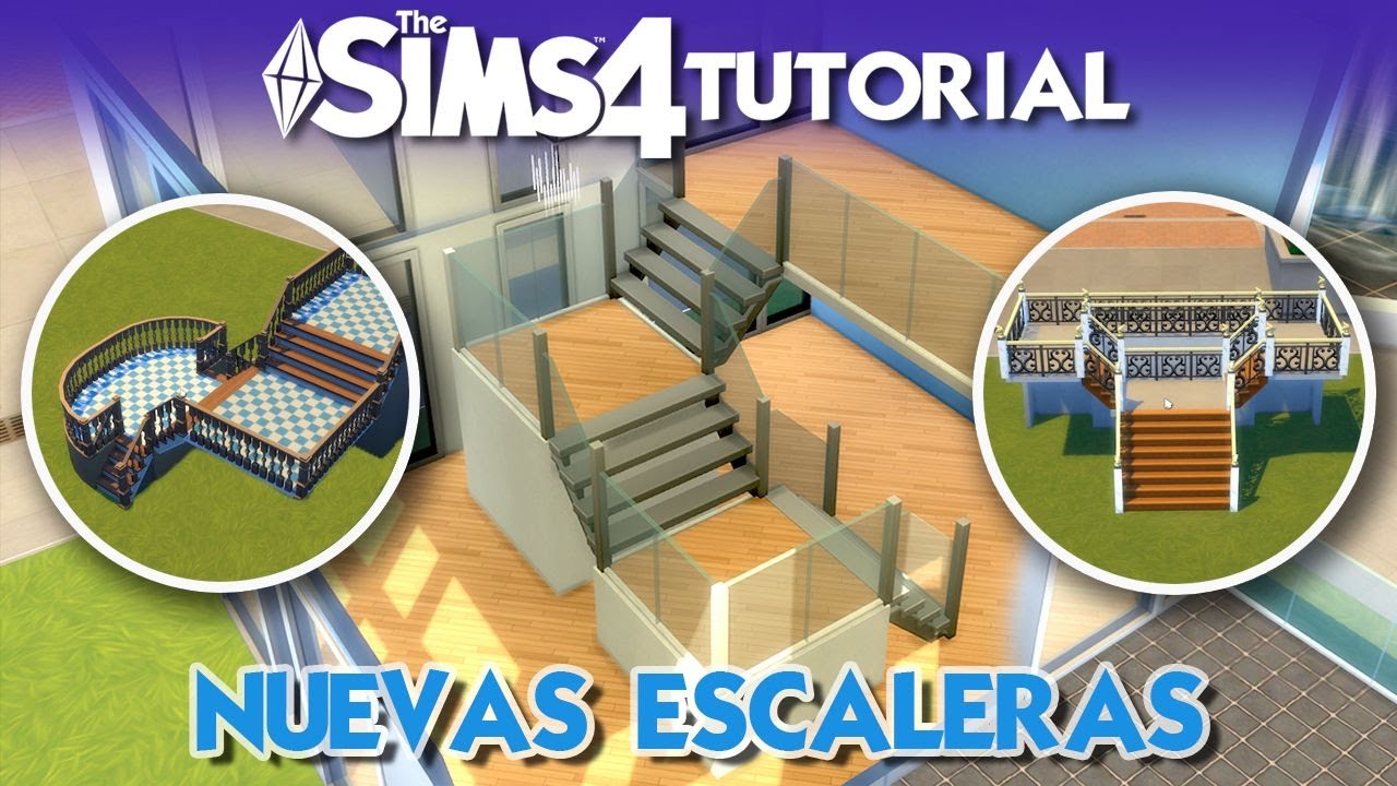 NUEVAS ESCALERAS CON NIVELES Y FORMAS 😱🛠🔝 Los Sims 4 Tutorial