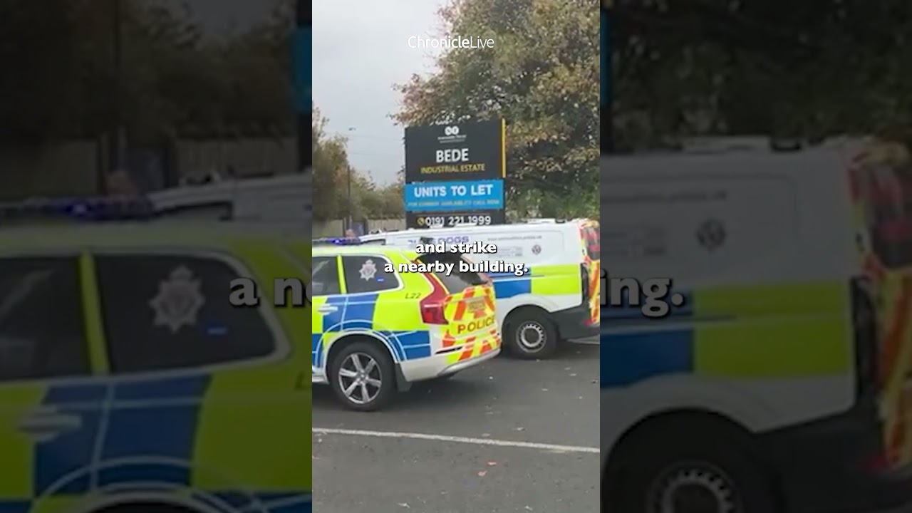 Two injured after serious crash sees vehicle 'overturn and collide with building'