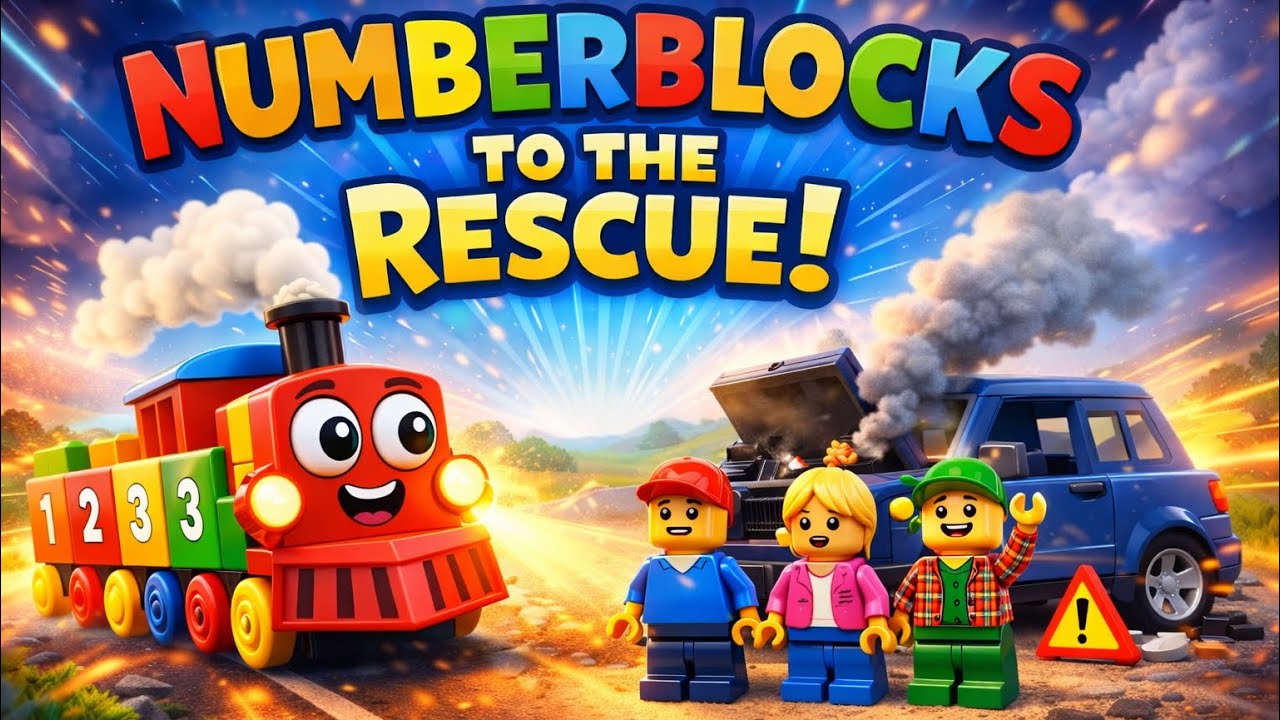 Number Blocks To the Rescue | Numberblocks Train Saves the LEGO Car! 🚙 #numberblocks #legoduplo 