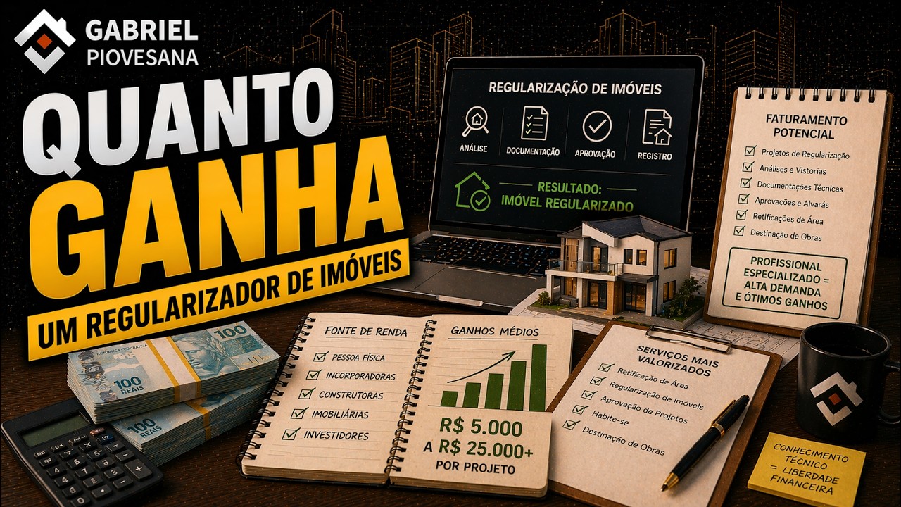 Quanto ganha um regularizador de imóveis - Gabriel Piovesana | Jiraiya da Regularização