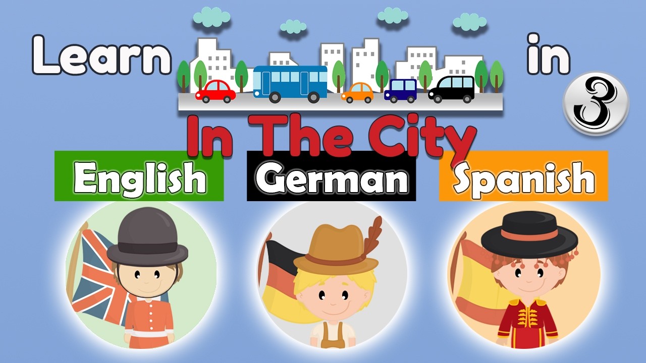 Learn Places Vocabularies part 2 - English - German - Spanish
