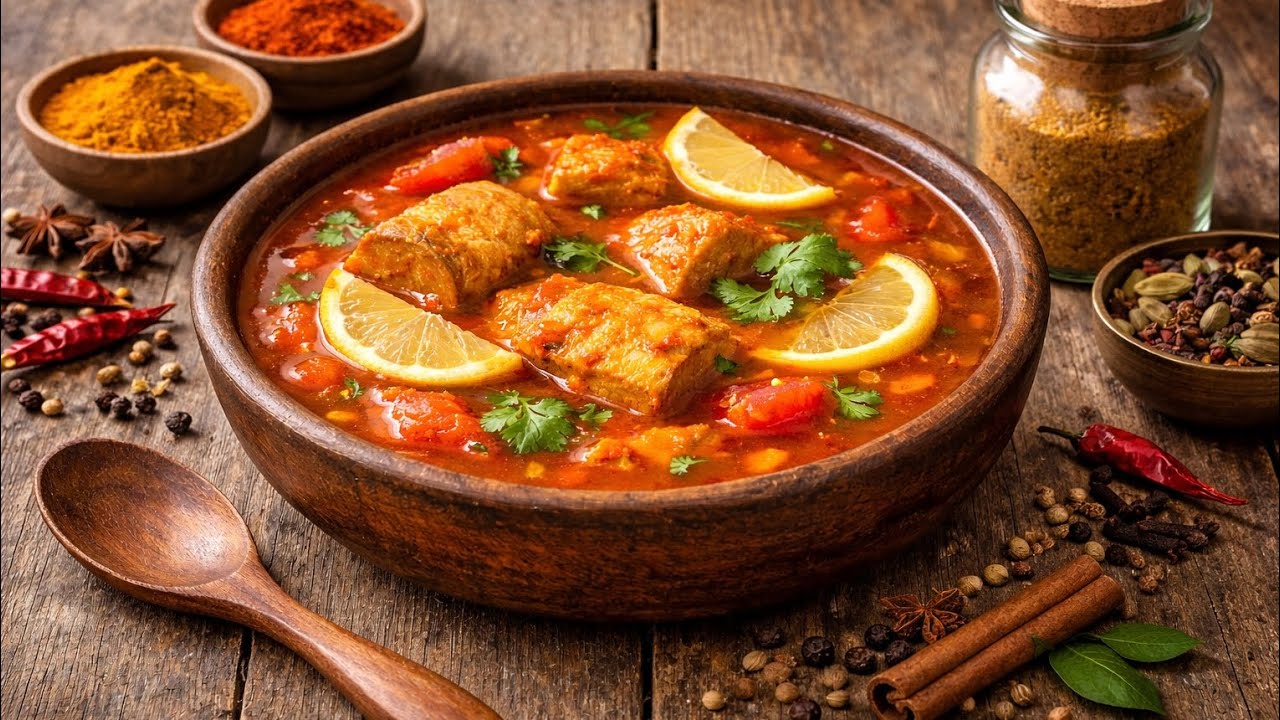 Tomato,lemon juice and steem potato with fish curry in simple style  #viralvideo #Recipe #allcountry