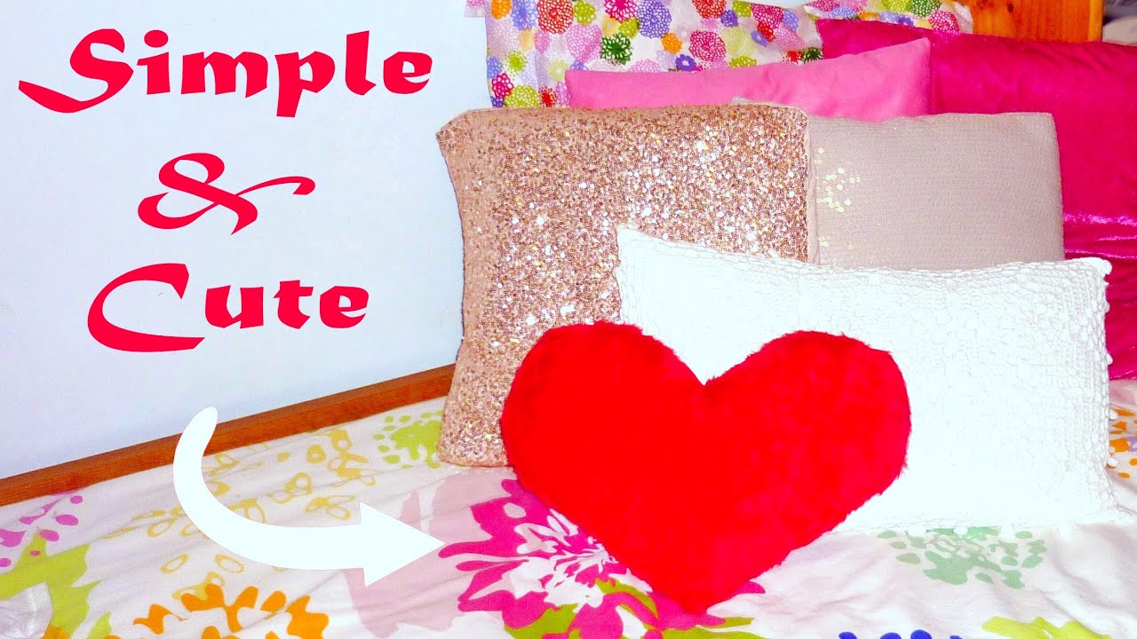 DIY ROOM DECOR ❤ No-sew heart pillow!