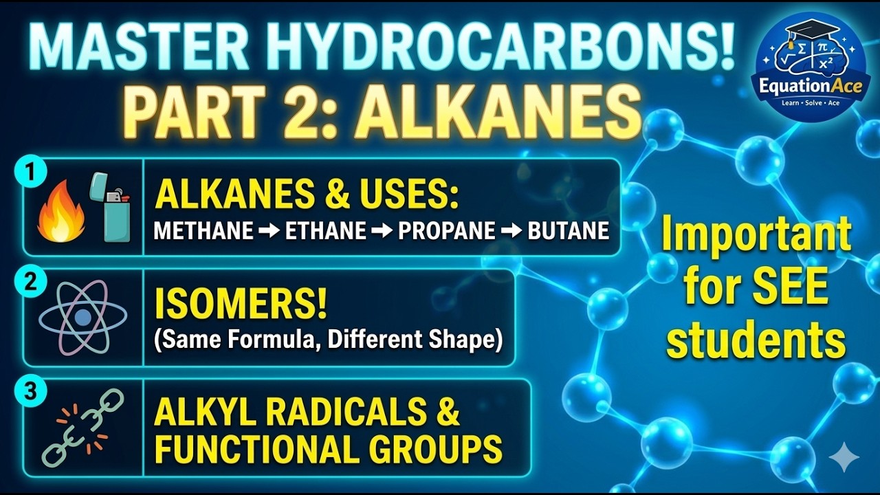 Hydrocarbon and its Compounds (Part 2): Alkanes, Isomers & Functional Groups | SEE 2026