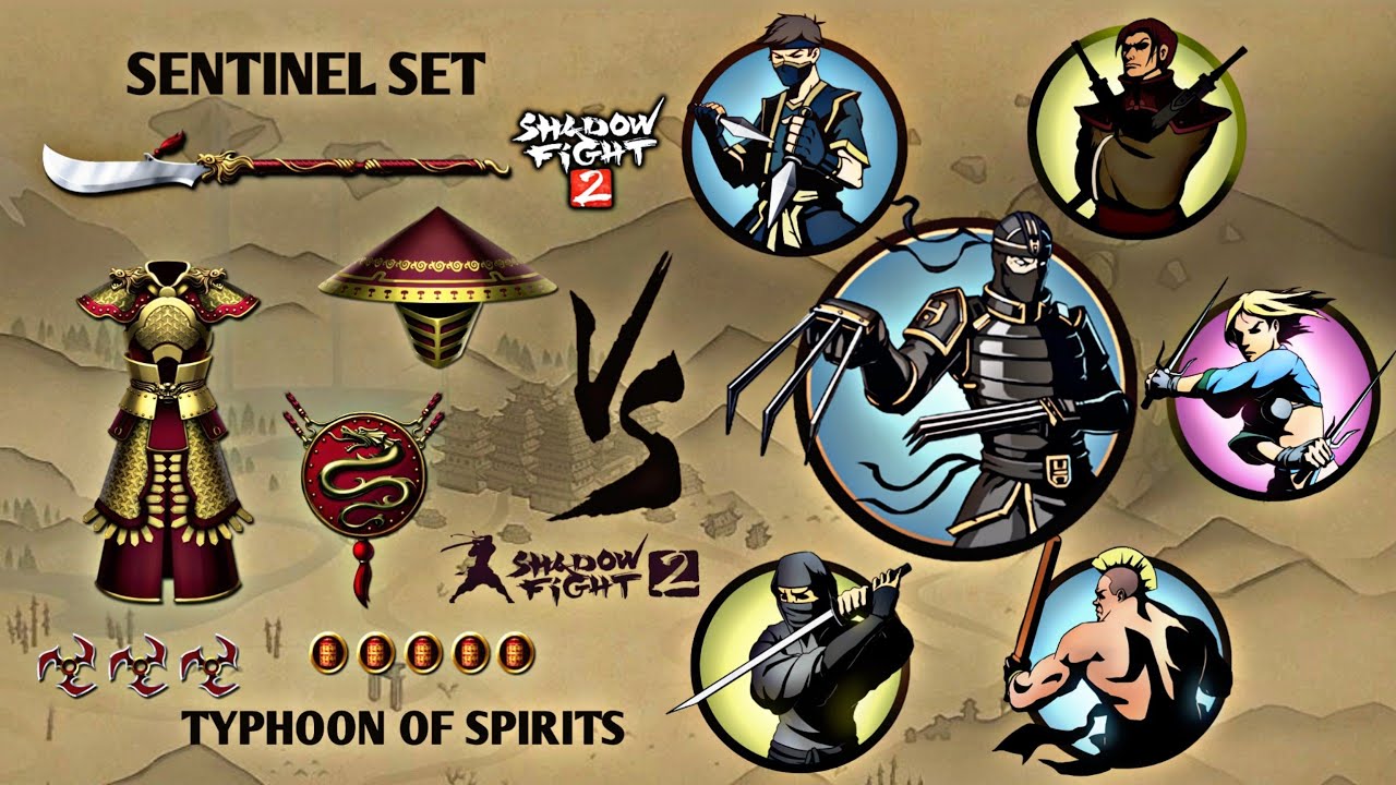 Shadow Fight 2 | Sentinel Set vs Lynx and Bodyguards