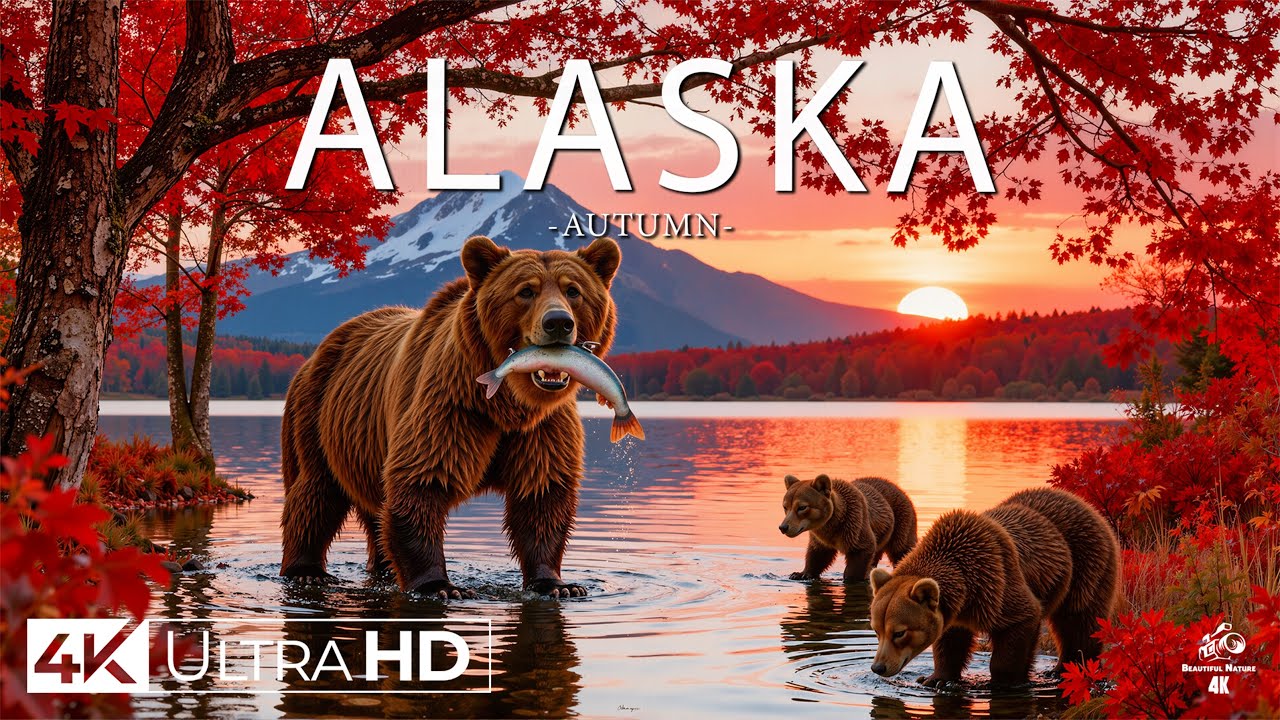Alaska Autumn 4K 🍂 Breathtaking Fall Landscapes, Golden Tundra & Serene Wilderness Views