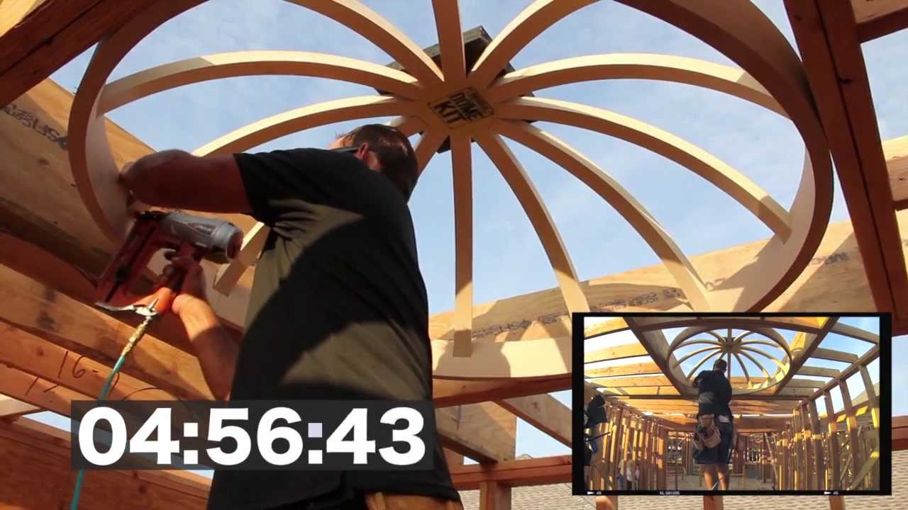 Dome Ceiling Construction in 4 minutes and 58 seconds: Universal Dome Kit
