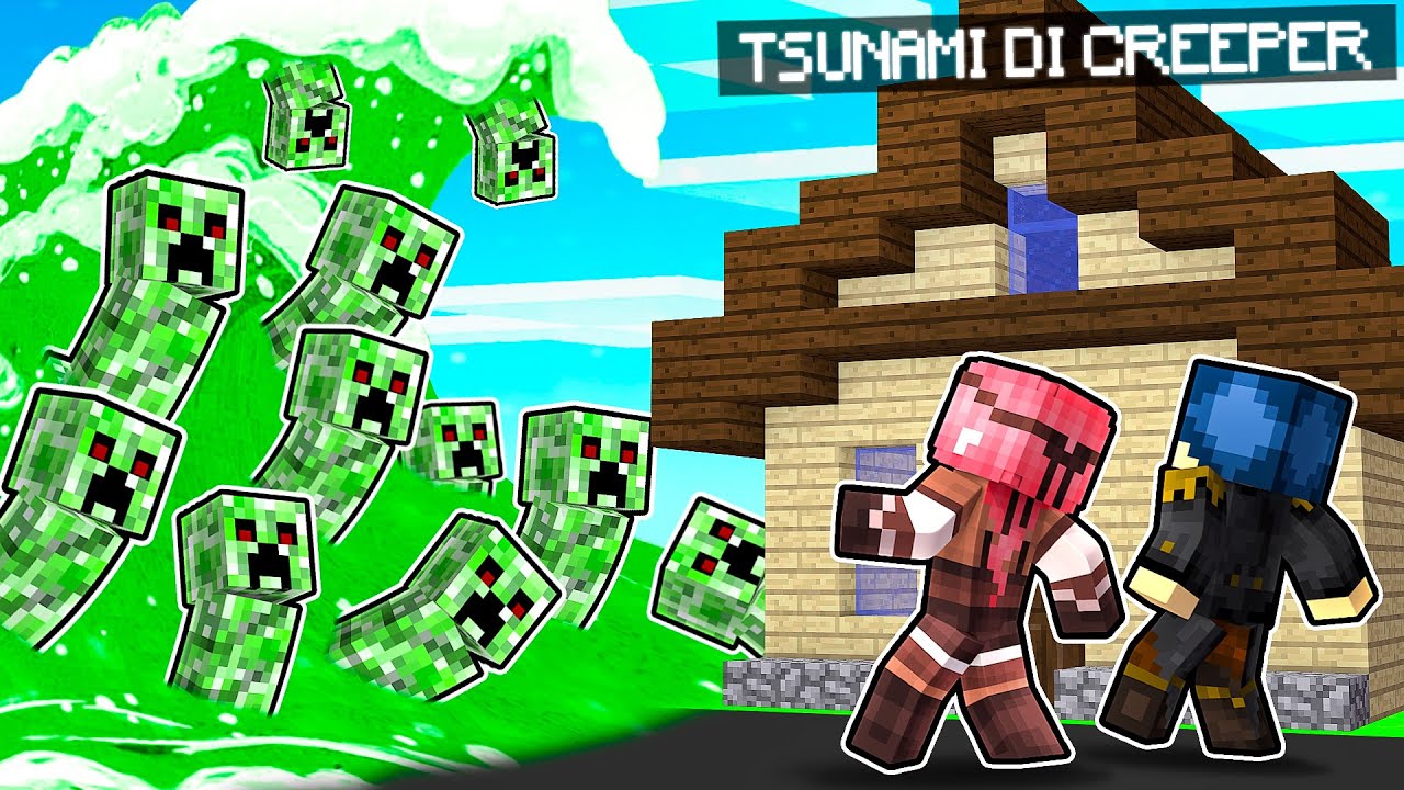 AFFRONTO LO TSUNAMI DI CREEPER SU MINECRAFT! - TPOC ADVENTURES