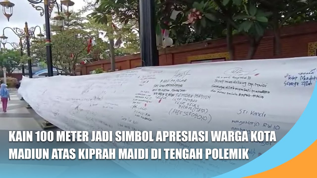 MADIUN | Kain 100 Meter Jadi Simbol Apresiasi Warga Kota Madiun Atas Kiprah Maidi Ditengah Polemik