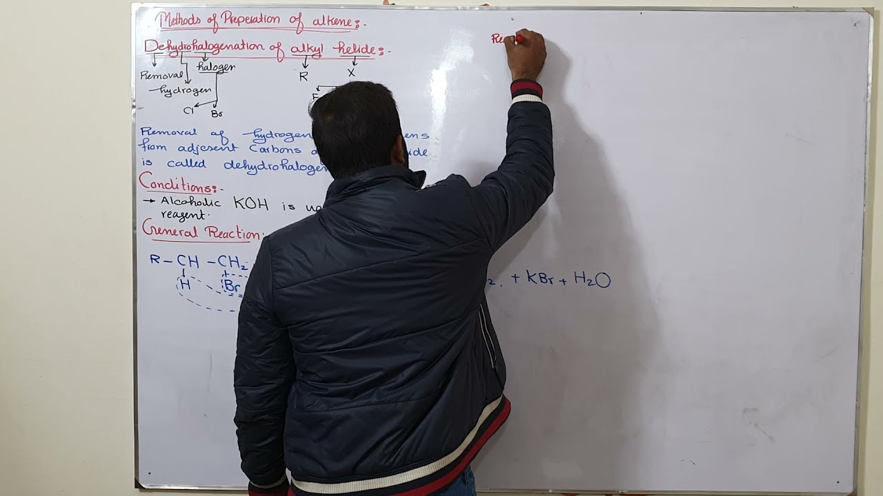 Methods of Preparation of Alkene | Dehydrohalogenation of alkyl halide | ch#8 | 12th class chemistry
