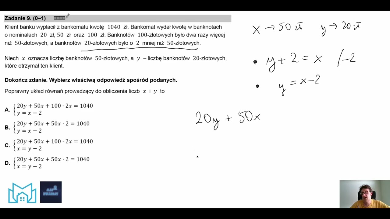 Matura 2023 | Matematyka | Poziom podstawowy | arkusz CKE, wrzesień 2022, zad. 9