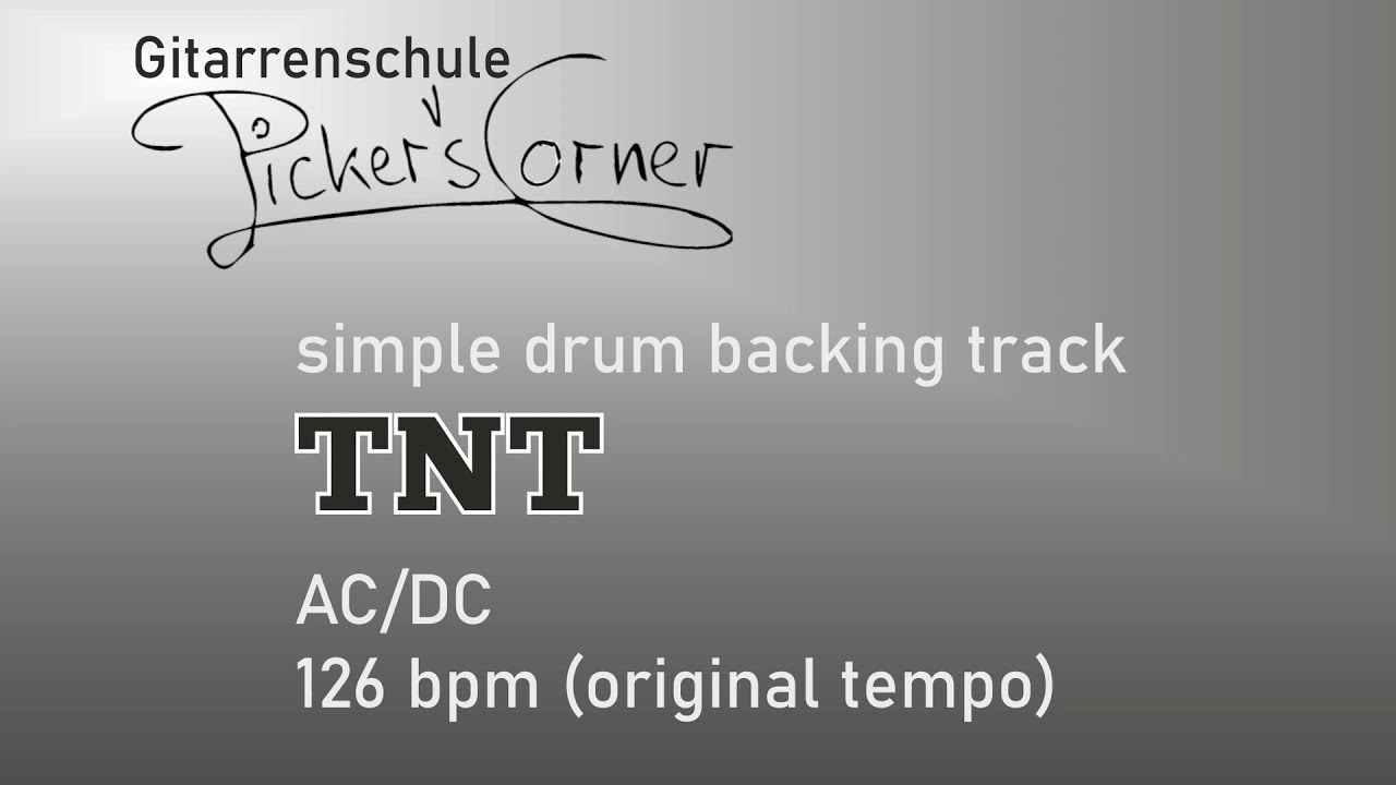 AC/DC - TNT | simple drum backing track | 126 bpm (original tempo)