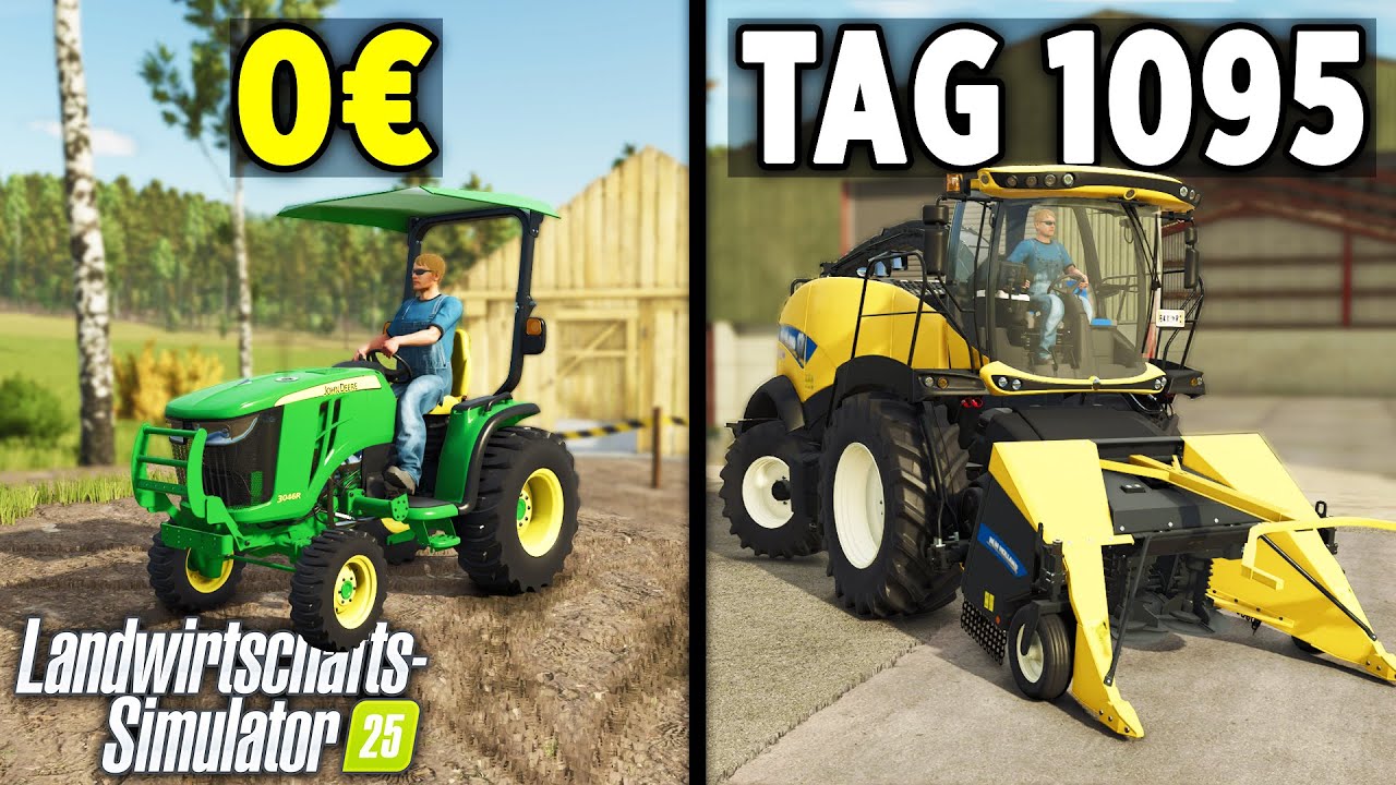 Beginnend mit 0€, 3 Jahre auf leerer Karte! Landwirtschafts-Simulator 25