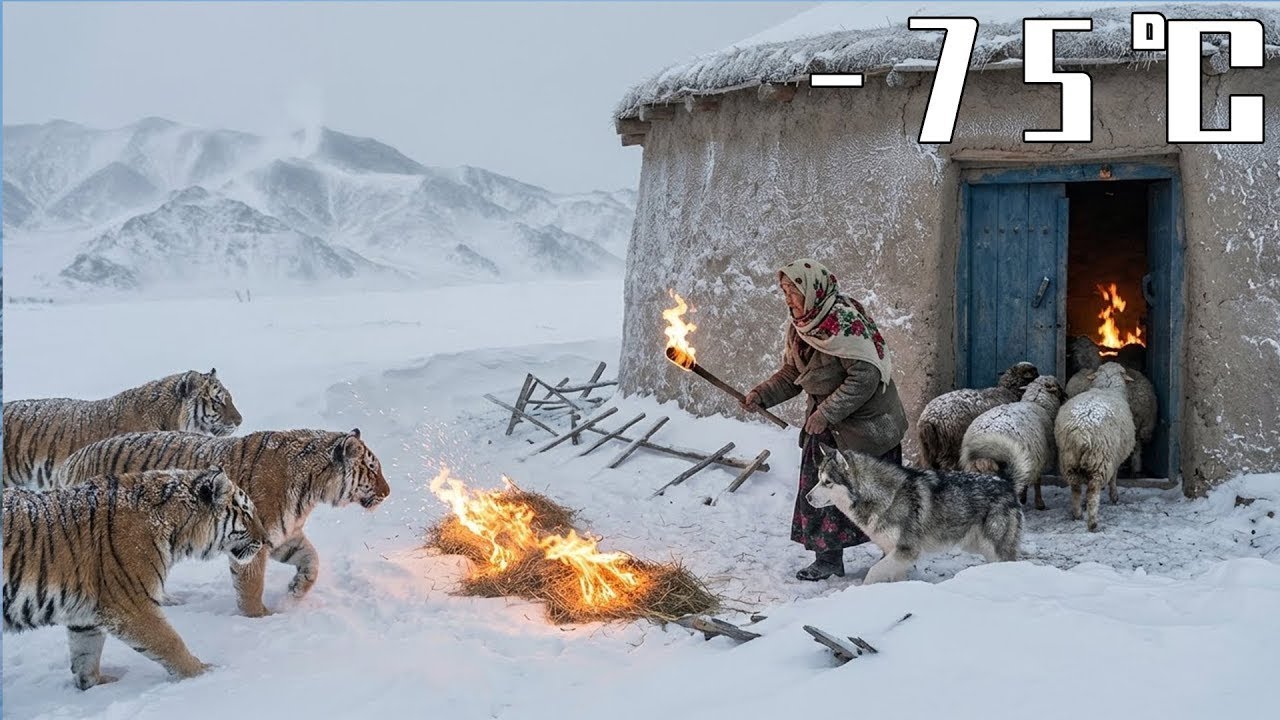 –72°C Blizzard: An 89-Year-Old Widow Saves Her Dog and Shields Sheep from a Tiger Pack
